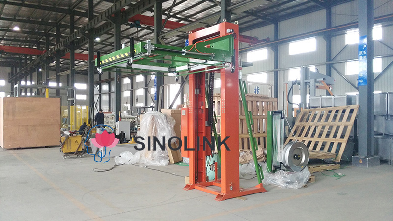 آلة الربط الأوتوماتيكية الكاملة ذات البليت الأفقي Horizontal Pallet Full Automatic Strapping Machine