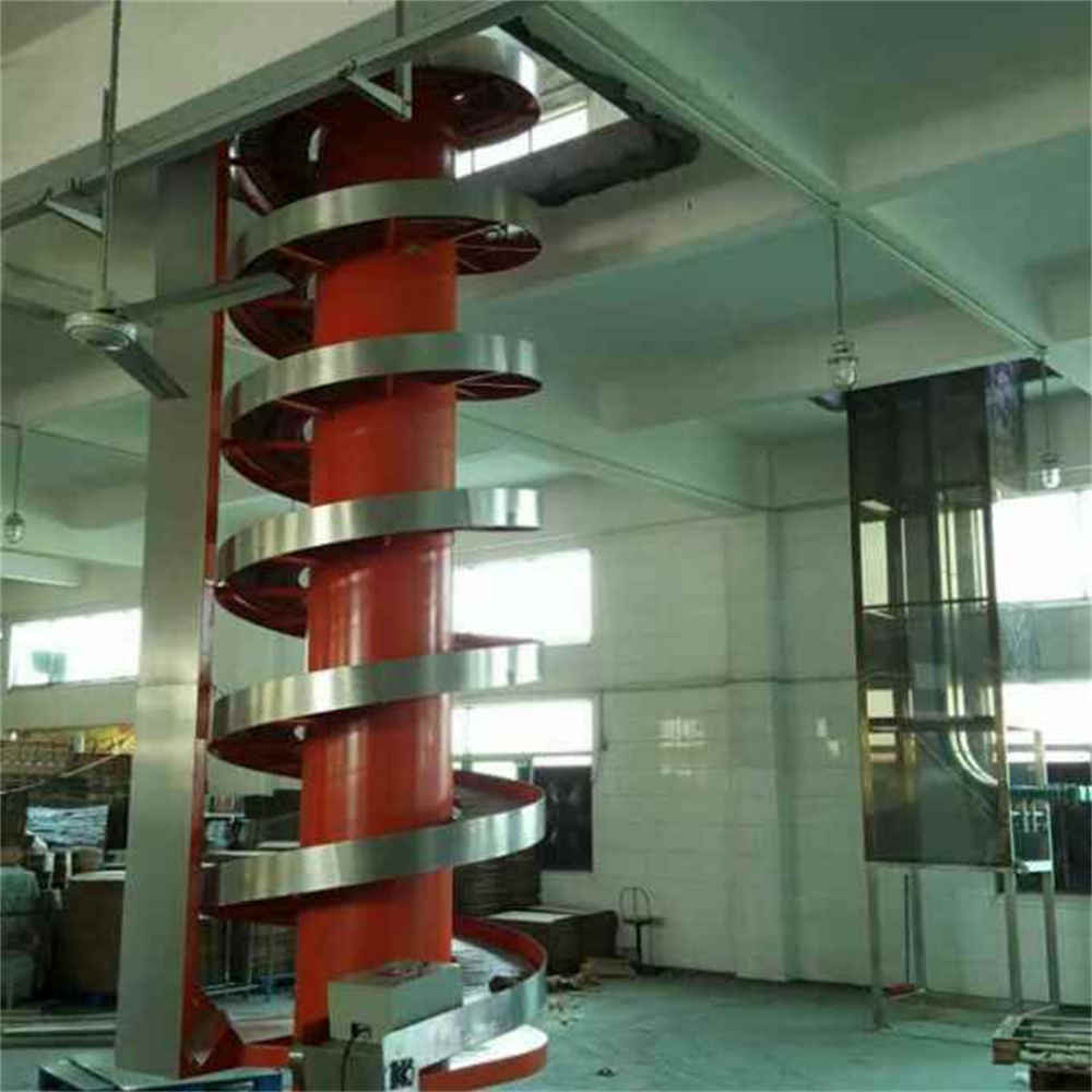 ناقل الحزام الحلزوني spiral belt conveyor