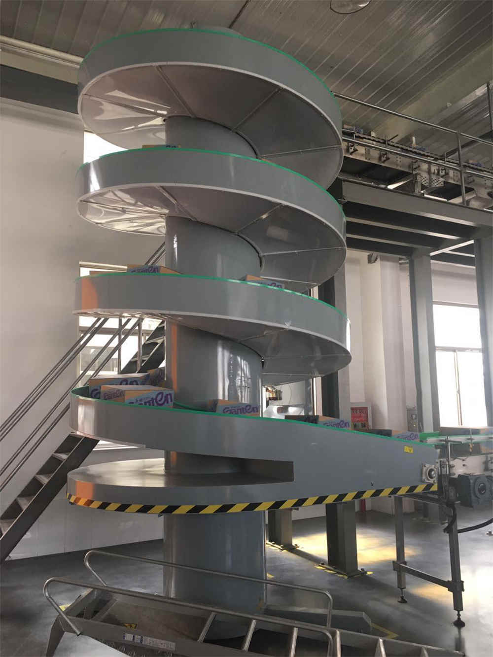 ناقل الحزام الحلزوني spiral belt conveyor