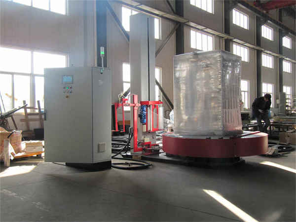 آلة تغليف الفيلم الأوتوماتيكية عبر الإنترنت T2000FZ-PL Automatic Online Turntable Stretch Film Wrapper Machine T2000FZ-PL